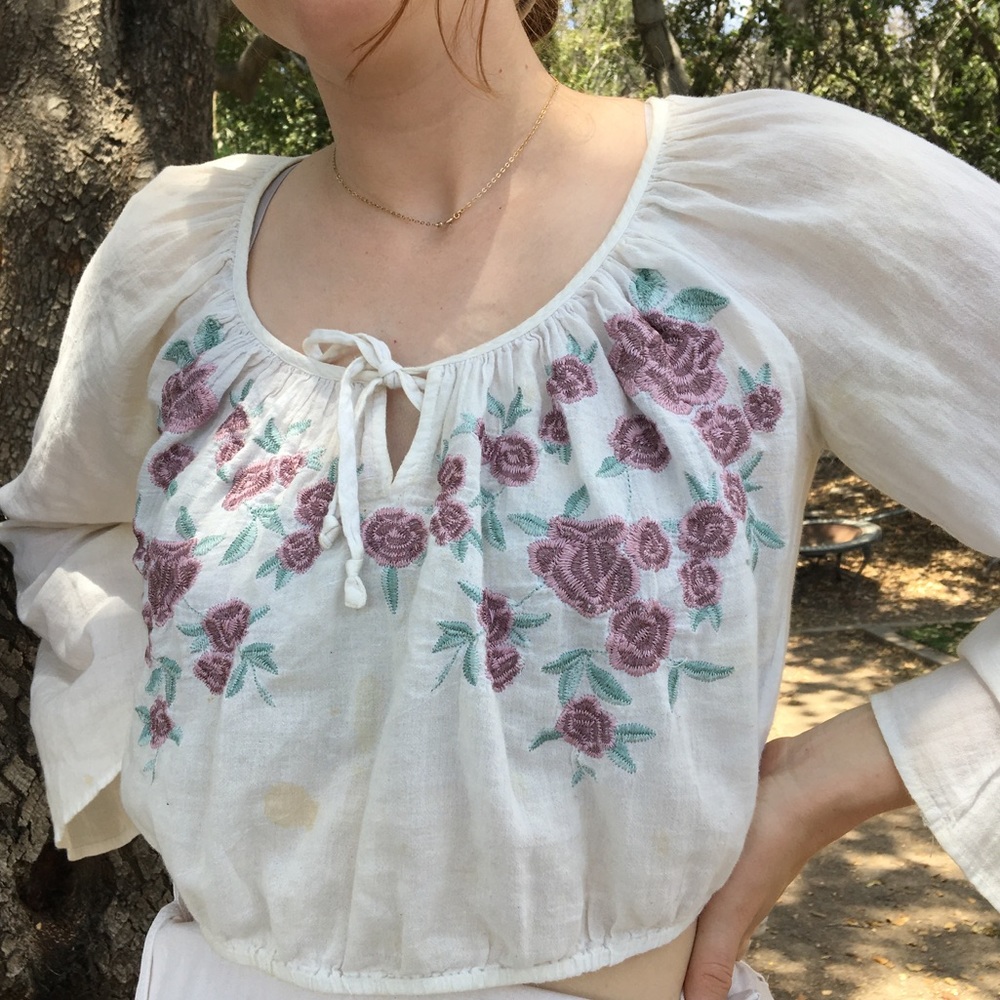 Embroidered Cotton Blouse
